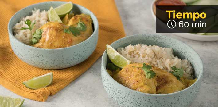 Delicioso curry de pollo